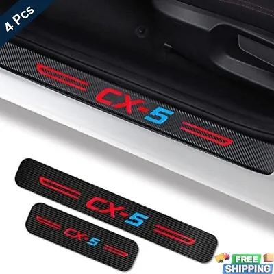 4Pcs Anti-Scratch Car Door Sill Scuff Plate Guard Protectors For Mazda CX5 15-22 • $30.75