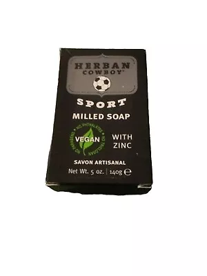 Herban Cowboy Sport Milled Soap With Zinc Vegan Soap 5 Oz Bar • $12
