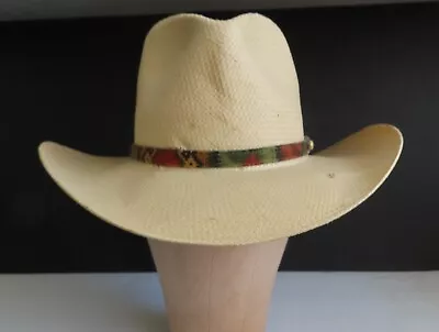 Vintage Stetson  Stallion  Western Cowboy Straw Hat Size Medium Preowned • $34.99