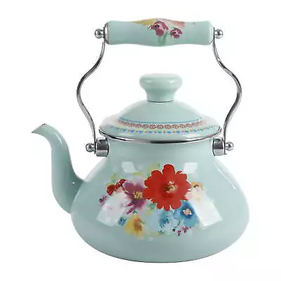 Breezy Blossom Enamel On Steel 1.9-Quart Tea Kettle • $28.97