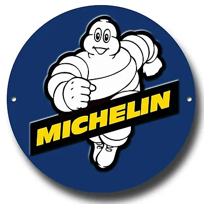 Classic Michelin Man Round Metal Sign. Garage - Man Cave Sign. • £9.95