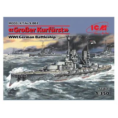 ICM S002 Großer Kurfürst WWI German Battleship 1:350 Scale Kit • £36.49