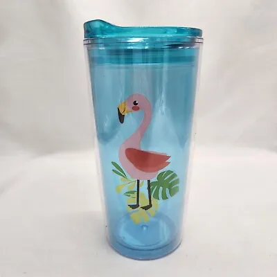 $7 • Buy Pink Flamingo Insulated Tumbler With Lid 20fl