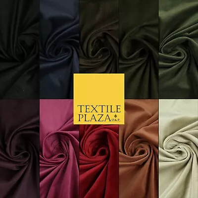 12 COLOURS -100% COTTON VELVET Stretch Plain Fabric Material Dress Craft 58  • £9.99