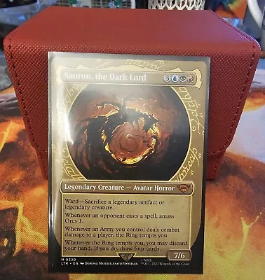 Custom Powerful Sauron The Dark Lord Commander MTG Deck W/ Sleeves And Deck Box • $140