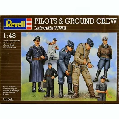 £17.90 • Buy Pilots & Ground Crew Luftwaffe WWII 1/48 Scale Model Figures Kit Revell 02621