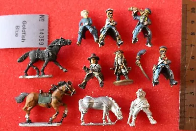 9x Metal Painted ECW ACW Mounted Metal War Games Figures Gaming Army Essex • £16.99