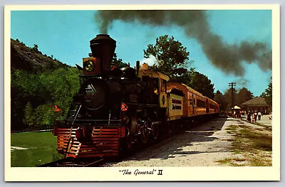 Stone Mountain Train The General II Civil War Locomotive Engine Vintage Postcard • $4.95