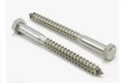 (Qty 100) FREE SHIPPING! NEW 3/8  X 4  Lag Screws 18-8 Stainless Steel • $49.99