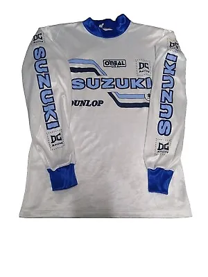 Vintage Motocross Kit Jersey Suzuki 1980s Kids Child's Medium (32 Chest) Rare  • $75.78