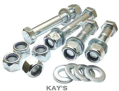 £3.36 • Buy M12 Part Threaded Bolts + Nyloc Nuts + Washers High Tensile 8.8 Zinc Plated Hex