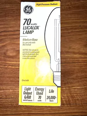 New Ge 70 Watt High Pressure Sodium Lucalox Light Bulb Lamp • $8.79