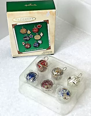 Hallmark Keepsake Christmas Gifts Of The Season Mini Ball Ornaments Surprise New • $21.99