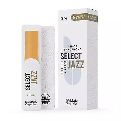 D'Addario Organic Select Jazz Filed Tenor Saxophone Reeds Strength 2 Medium 5- • $52.99