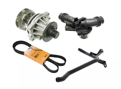 Drive Belt + Water Pump + Coolant Thermostat + Pipe For BMW E46 525i 528i 530i • $196.59