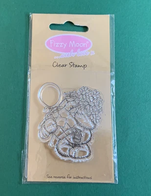 £2.25 • Buy Mini Clear Stamp - Fizzy Moon - Birthday Balloon Bear -  New & Unused