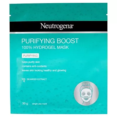 Neutrogena Purifying Boost Hydrogel Mask Purify Skin 30g Single Use Mask • $15.94