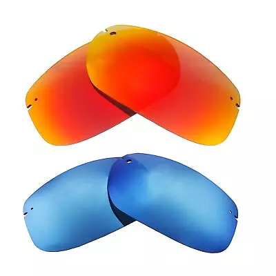 Walleva Two Pairs Polarized Lenses For Maui Jim Banyans - Fire Red + Ice Blue • $39.99