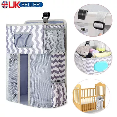 Baby Nursery Crib Bed Diaper Nappy Hanging Holder Storage Bag Box Organizer Gift • £9.75