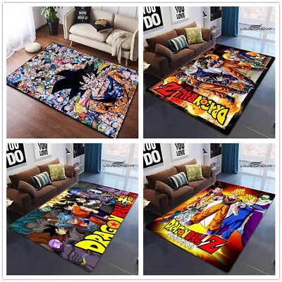 Living Room 3D Dragon Ball Carpet Doormat Boys Bedroom Anti-Slip Floor Mat Rug • £9.60