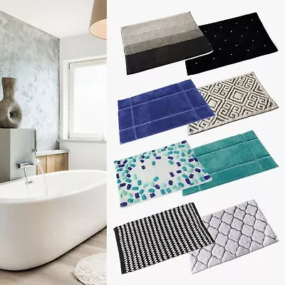 £9.77 • Buy Non Slip Bath Mat Shower Mat Bathroom Rug Absorbent Microfibre Rug Pedestal Mats