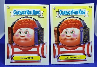 2022 Garbage Pail Kids Book Worms Audio Phil 76a - Zed Phones 76b • $2.50