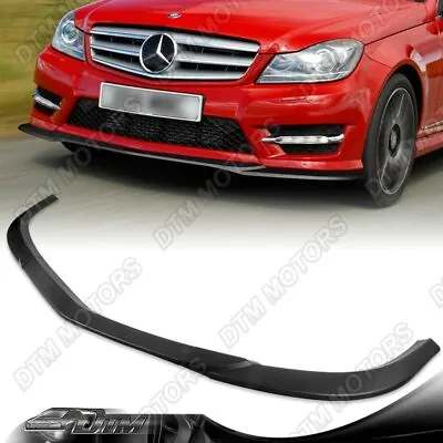 For 11-14 Mercedes-Benz C250 C350 Sport W204 Matt Black Front Bumper Lip Spoiler • $85.99