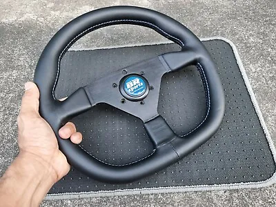 BR Black Racing D-cut 340mm Steering Wheel  Skyline R32  R33 Rx7 Fd3s Fc3s MX5 • $450