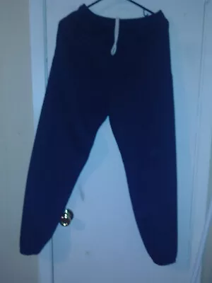 Men's Athletic Works Fleece Jogging Cinch Pants - Black Heather-SZ M (32-34) • $10