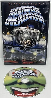 Maximum Overdrive (DVD 1986 Stephen King Emilio Estevez OOP) Canadian • $25.49