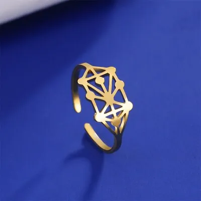 Sephirot Kabbalah Rings Women Stainless Steel Adjustable Size Geometric Ring • $6.39