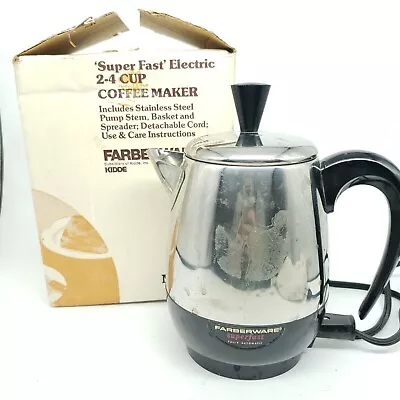 Vintage Farberware Superfast Electric Percolator 2-4 Cups Model 134 Made In USA • $29.99