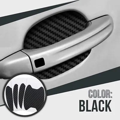 4Pcs Black Car Door Handle Bowl Sticker Protector Anti Scratch Cover Accessories • $6.53