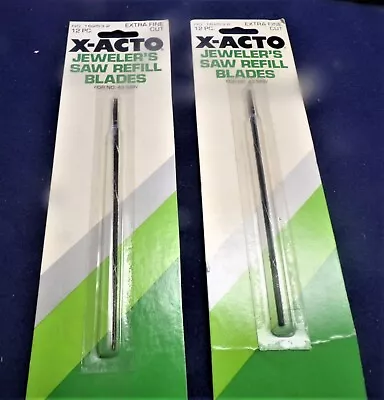 24 Pcs Vintage X-Acto Jewelers Saw Refill Blades No. 16253-2  Extra Fine Cut NEW • $12