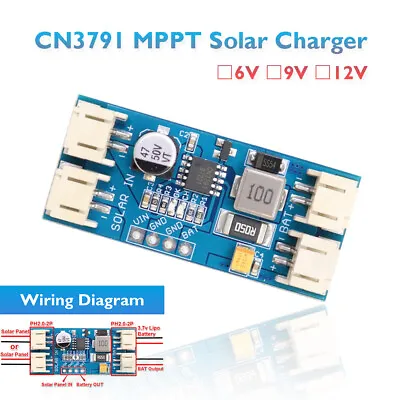 £3.44 • Buy 6/9/12V CN3791 MPPT Solar Panel Regulator Controller Charger For Lithium Battery