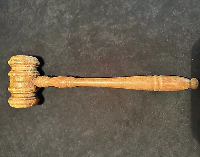 Vintage Wooden Judges Auction Gavel 10.5 In • $9.99