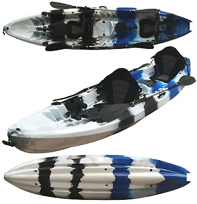$850 • Buy 3.7M 2.5 Persons Family Double 2+1 Fishing Kayak Canoe Blue Motor Stern