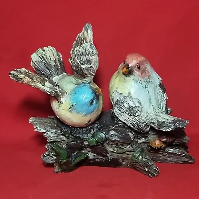 VTG Love Birds On A Log Figurine Home Decor Indoor Outdoor • $49.95
