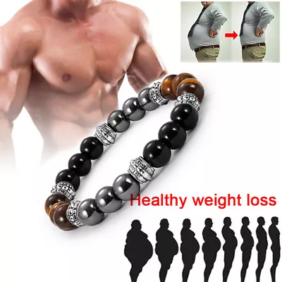 Magnetic Healing Tiger Eye Bracelet Hematite Bead Bangle Pain Relief Weight Loss • $3.80