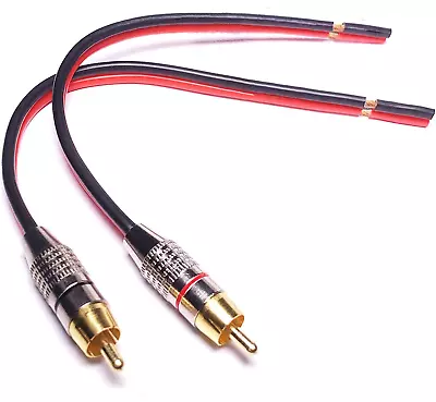 Speaker Cable Bare Wire To RCA Plug Adapter2PCS RCA Male Plug Connector Adapter • $12.50