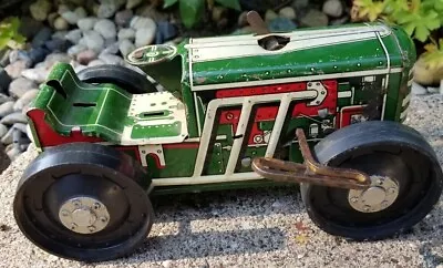 VTG 1940'S MARX TIN WINDUP TRACTOR W/O TREADS Or DRIVER 8 1/2     • $18.99