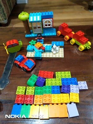 $19.99 • Buy 65-pc Lego DUPLO Mixed LOT Boy Figure Furniture Train Car House Airplane Pet Cat