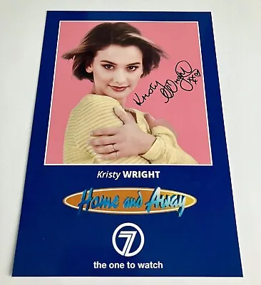 KRISTY WRIGHT *Chloe Richards* Signed HOME And AWAY Cast Fan Card NEW • £9.99