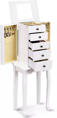 Jewelry Cabinet Armoire Box Storage Chest Necklace Stand Organizer • $118.99