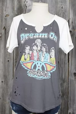  Trunk LTD Aerosmith Dream On Slash Back Raglan Distressed SHEARED New Lase  • $24.98