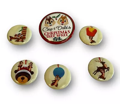 Disney Epcot Chip N Dale Christmas Tree Spree Button Set C • $14.99