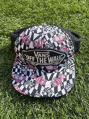 Vans X Disney Cheshire Cat Alice Wonderland Trucker Baseball Cap Hat Rare Ltd • £38