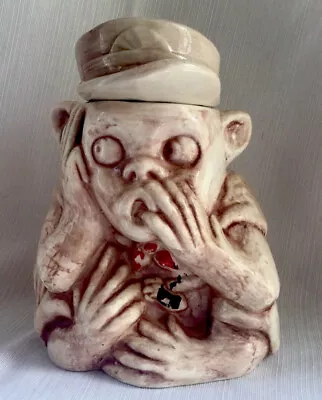 Vintage Maurice Of California Monkey Ceramic Cookie Jar With Cap Super Rare • $79.99