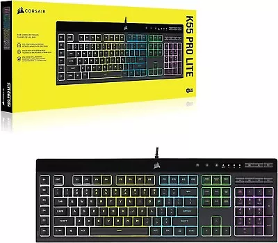 Corsair K55 PRO LITE RGB Gaming Keyboard Backlit Zoned RGB LED CH-9226065-NA • $75