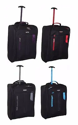 Cabin Trolley Travel Bag Wheeled Lightweight Suitcase Hand Luggage Holdall Case • £16.99